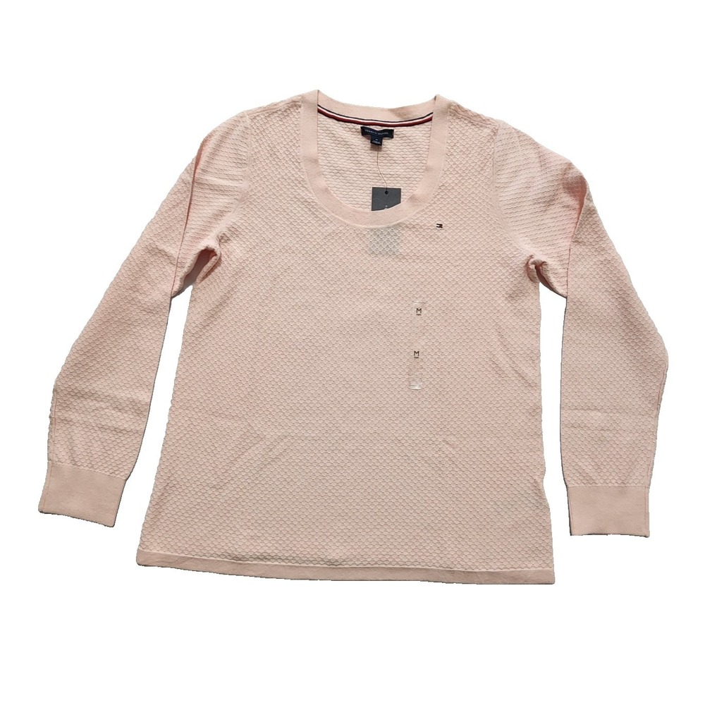 Tommy Hilfiger Womens Sweater Round Neck Pink Size M